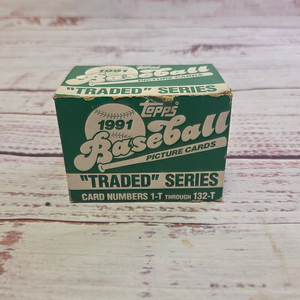 1991 Topps Baseball Traded Series Complete 132-Card Set in Original Box